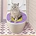 Cat Toilet, Portable Litter Box Potty, Reusable Foldable Design, Easy-Clean Lightweight Compact Solution, Travel-Friendly Kitten Toilet, Hygienic Pet Training Accessory for Cats
