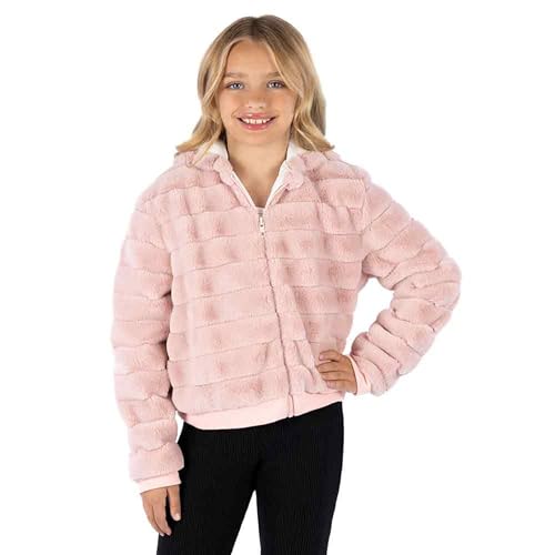 Image of Speechless Girls' Long Sleeve Boxy Faux Fur Jacket