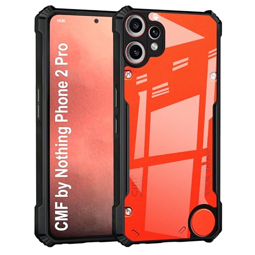 Image of Amazon Brand - Solimo Back Case Cover for CMF by Nothing Phone 2 Pro | Compatible for CMF by Nothing Phone 2 Pro Back Cover | Clear Case with Camera Protection | (TPU + PC | Matte Black)