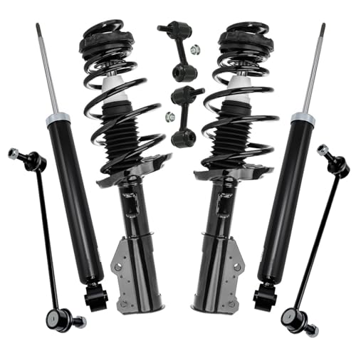 Image of Detroit Axle - AWD 8pc Struts Shocks Suspension Kit for 2012-2013 Buick LaCrosse, 2 Front Struts with Coil Spring Assembly 2 Rear Shock Absorbers 4 Front Rear Sway Bar End Links Replacement