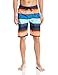 Kanu Surf Men's Halo Stripe Swim Trunks, Navy/Orange, Large