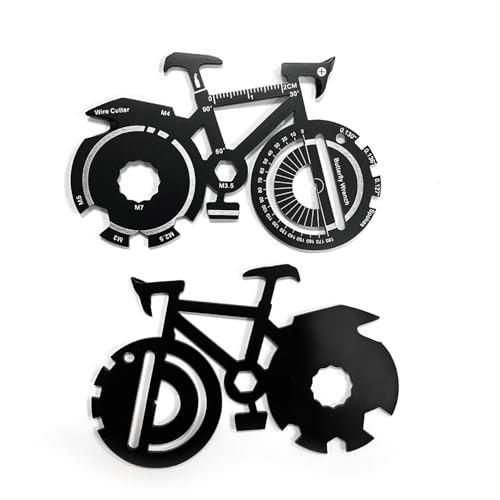 1 Pc Multitool Card 20-in-1 Bike Shape Multi-Purpose Pocket Tool for Outdoor Sports Survival