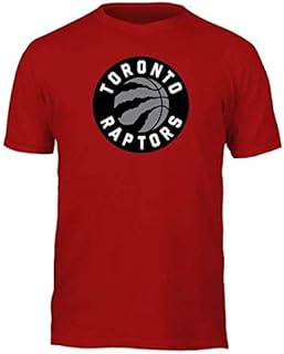 Men's Toronto Raptors Red Primary Logo NBA Basketball 100% Cotton T Shirt