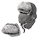 Comhats Herren Wasserdichter Fliegermütze Winter Warme Fellmütze Trappermütze Pelzmütze Wintermütze A69265_Grau L