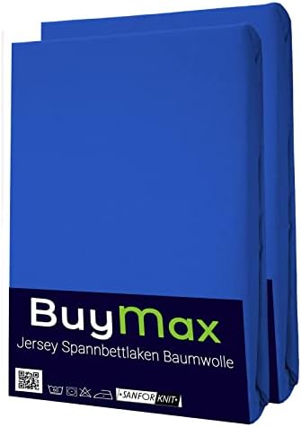 Buymax Topper prześcieradło z gumką 200 x 200 cm, 100% bawełna, dżersej, na materac o wysokości do 9 cm, do łóżka kontynentalnego, antracytowo-szare
