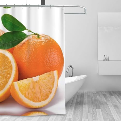 Rideau de douche imperméable imprimé orange 183x183 salle de bain - 8