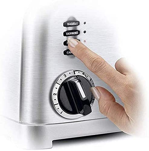 HYLK Retro-Edelstahl-Toaster,Metal Classic 4-Scheiben-Toaster,Edelstahl gebürstet – Bild 3