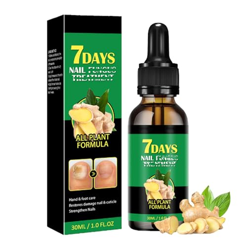 Image of Ginger Nail Repair Essence - Advanced Formula for Discolored & Damaged Nails, Extra Strength Liquid to Restore Smooth & Shiny Appearance, 7-Day Surface Renewal Support for Toenails & Fingernails