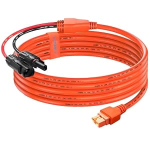 Lonnky XT60i Solar Kabel, 12AWG Adapterkabel mit Verpolungsschutz & IP67 Wasserdicht, Solarstecker auf XT60i Kompatibel mit EcoFlow, Anker SOLIX, BLUETTI, ALLPOWERS, DJI Powerstation