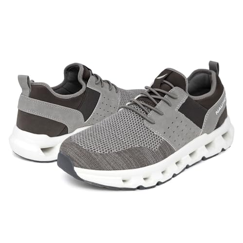 Image of Nautica Mens Running Sneakers Sport Fashion Lace-Up Athletic Soft Shoes for Gym Tennis Men - Cushioned, Breathable, Lightweight & Comfortable