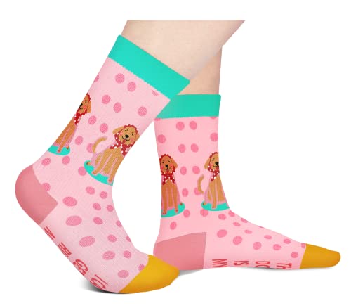 Funny Animal Socks for Women Mum Teen Girls - I Can’t Get Up Right Now The Dog is On My Lap - Crazy Silly Cute Sock Mothers Day Easter Christmas Stocking Fillers Gifts for Dog Lovers Girlfriend - Image 3