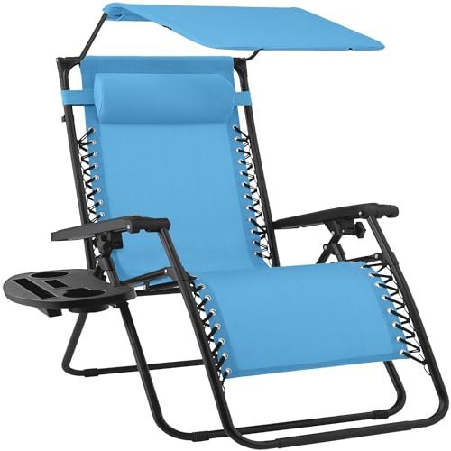 Best Choice Products Oversized Zero Gravity Chair Recliner w/Canopy