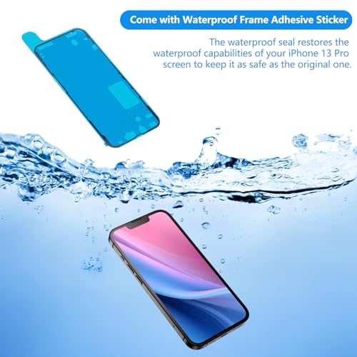 for iPhone 13 Pro Screen Replacement 6.1 Inch, Diykitpl 3D Touch LCD Display for A2483, A2636, A2638, A2639, A2640, with Repair Tools Kit+ Waterproof Frame Adhesive Sticker+Screen Tempered Protector by Diykitpl - Image 5