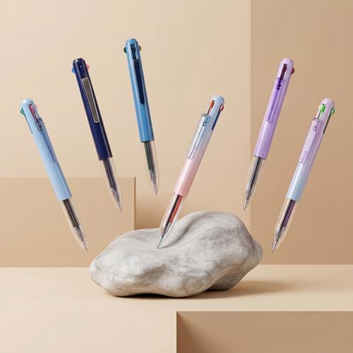 Set de 6 bolígrafos retráctiles multicolor 0.5 mm miniatura 6