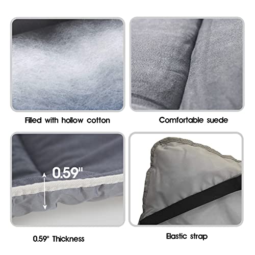 Suwuyue Cot Mattress Pad For Camping, Outdoor Cot Tent Sleeping Mat With Waterproof Bottom, Soft Comfortable Cotton Thick Foldable Pads For Traveling Hiking Office Nap, 75” X 28” Xl, Gray #TOP4