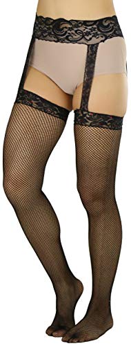 Image of ToBeInStyle Women's Attached Garter Belt Suspender Nylon Stocking Pantyhose