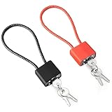 🔒 【Pratique】: Lot de 2 cadenas (noir + rouge) avec 6 clés au total (3 par cadenas). Clés identiques pour une utilisation simplifiée en famille.