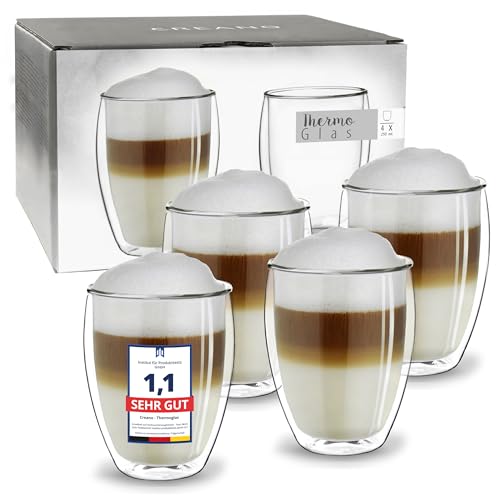 4 Thermoglas-Becher für Eistee