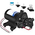 ECO-WORTHY RV Fresh Water Pump 12V DC 3.5GPM 45PSI with Pressure Switch, 12Volt Self Priming Water Pressure Diaphragm Pump On demand for RV Yacht Camper Sprayer Food Truck Black