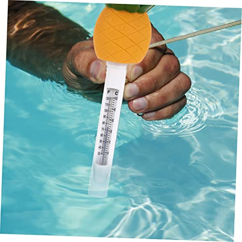 BESPORTBLE Thermometer digitale Temperaturanzeige Teich Außenpools Schwimmbecken leicht lesbar Schwimmbad Hygrometer Ananas schwimmende Temperaturanzeige drinnen Boje Plastik – Bild 4