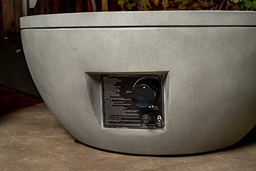 Bond Manufacturing 52143 Stone Canyon 28" Round 50,000 Btu Gas Fire Table, Gray #TOP1
