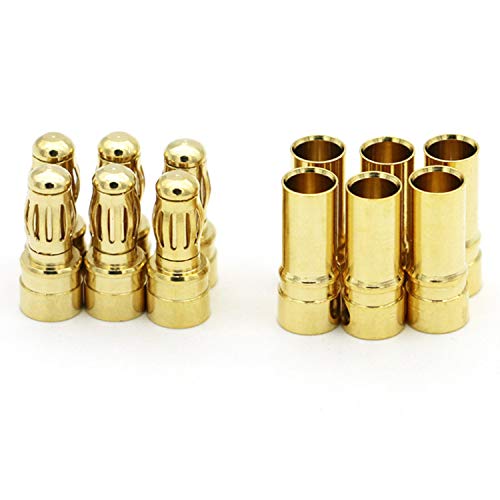 Miniatura 6 de Conector estilo EC3 macho/hembra 0.138 in Gold Bullet Plug Pack de 10 pares