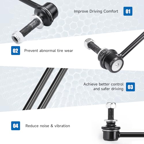 K90683 K90677 Sway Bar Links - Front Stabilizer Bar end Links Compatible with 2003-2021 Toyota 4RUNNER 2007-2014 Toyota FJ CRUISER 2003-2009 LEXUS GX470 Replace# 4881060040 4882060050 by TCHENPART - Used condition - Image 5