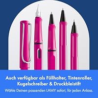 Lamy safari roll-ink pink Tintenpatronenroller – zeitlos klassischer Stift mit ergonomischem Griff & Strichbreite M - Gehäuse aus robustem ASA-Kunststoff – inkl. Tintenpatrone T10 blau – Ansicht 5