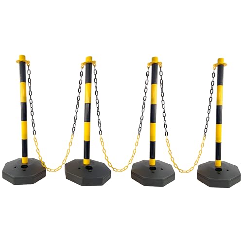 Yellow and Black Traffic Delineator Posts