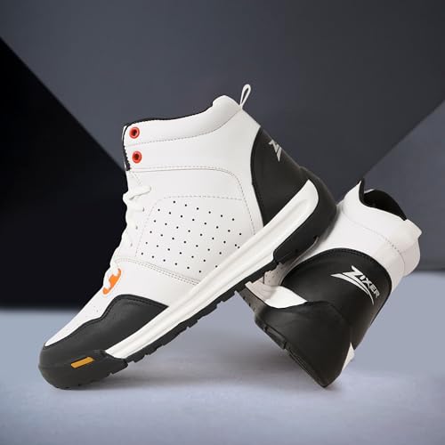 Image of Zixer Woodlend Bike Riding Tracking Stylish Jungle High Ankle Boots For Boys High Tops For Men