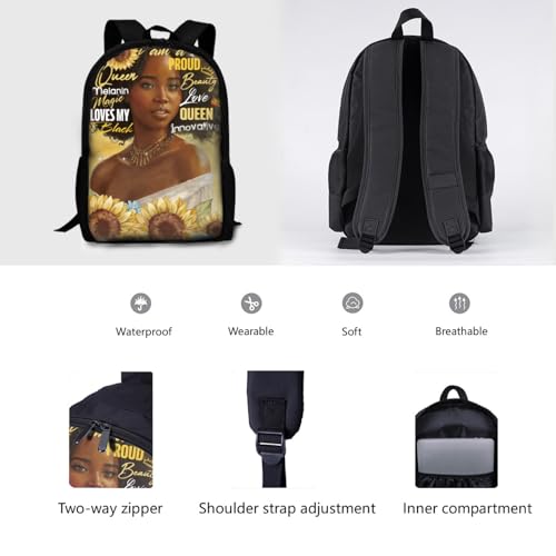 Oiijzzy African American Backpack For Women, African Art Laptop Backpack thumb #2