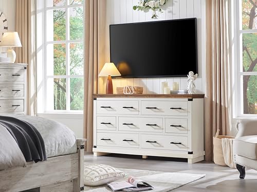 Redlemon TFHC7DSC-ROWAW-8 Farmhouse 7 Drawer Dresser For Bedroom - Wood Large Dressers & Chests Of Drawers For Closet thumb #4