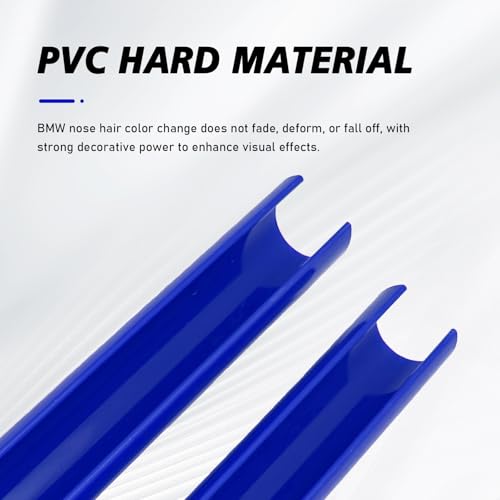 Image of ijuicy 2 PCS Front Grill Inserts Trims, Waterproof Front V Bar Brace Trim Covers, Snap-on Installation Grille Decorative Strips, Compatible with 3 /4 /5 /6 /7 Series X 1 /2 /3 /4 /5 (Blue)
