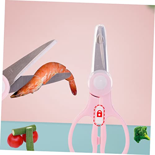 VICASKY 3 Pecas tesoura suplemento alimentar infantil ferramenta de comida tesoura de segurança cria