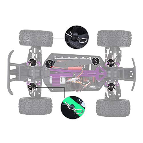 Hobbypark 100Pcs Universal Rc Body Clips Pins For All 1/10 1/12 Scale Redcat Hpi Himoto Hsp Exceed Rc Car Parts Truck Buggy Shell Replacement #TOP3