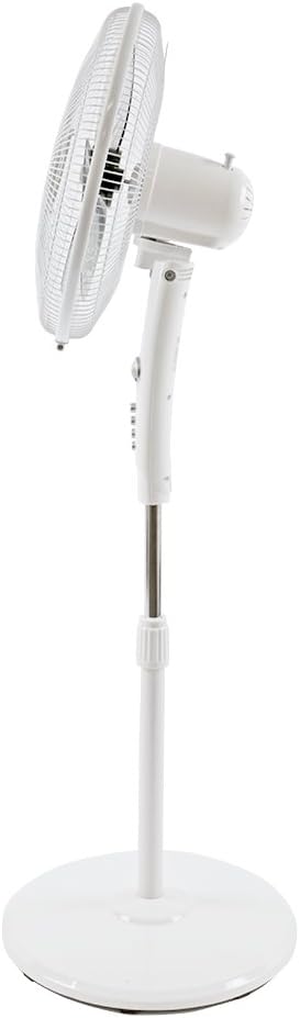 lateral view of Hurricane Stand Fan showing upward tilt capability