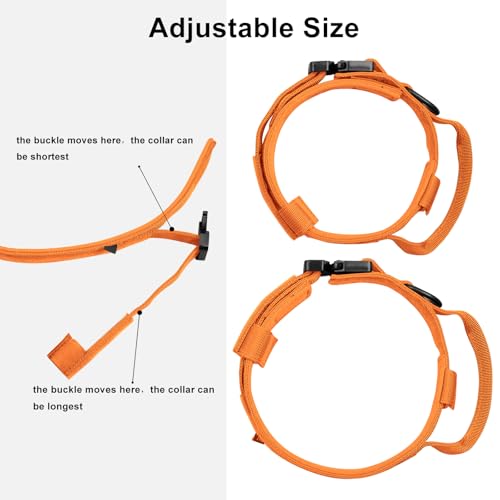 DAGANXI Tactical Dog Collar, Adjustable Military Training Nylon Dog Collar with Control Handle and Heavy Metal Buckle for Medium and Large Dogs, with Patches and Airtags Case (Orange, XL) by DAGANXI - Image 4