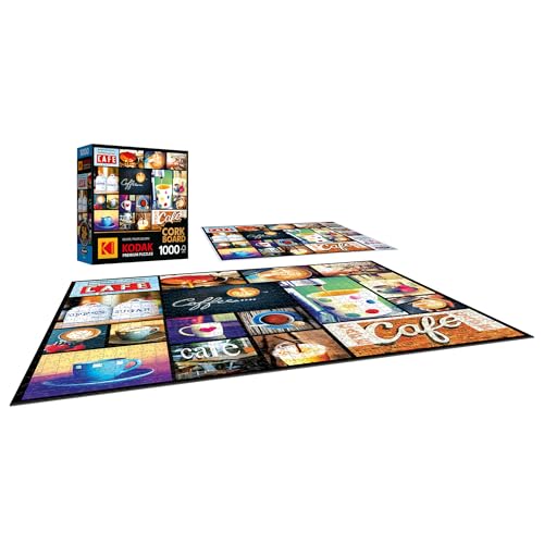 Rompecabezas RoseArt Kodak Premium de corcho con tema café, 1000 piezas, para adultos miniatura 3