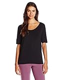 HANRO Damen Sporttop Yoga Shirt, Schwarz (black 0019), Large