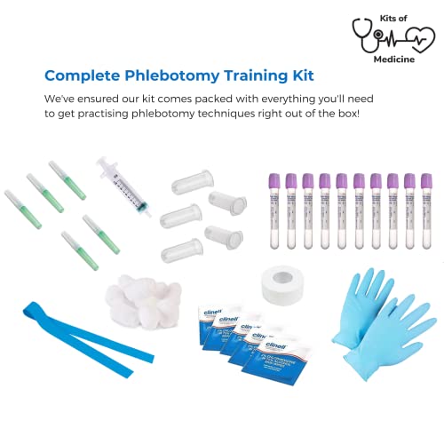 image for Kits of Medicine Phlebotomy Training Kit | IV, Venepuncture, Phlebotom