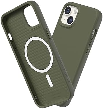 RHINOSHIELD SolidSuit Case Compatible with Magsafe for [iPhone 14/13] | Shock Absorbent Slim Design Protective Cover with Premium Matte Finish 3.5M / 11ft Drop Protection - Classic Black