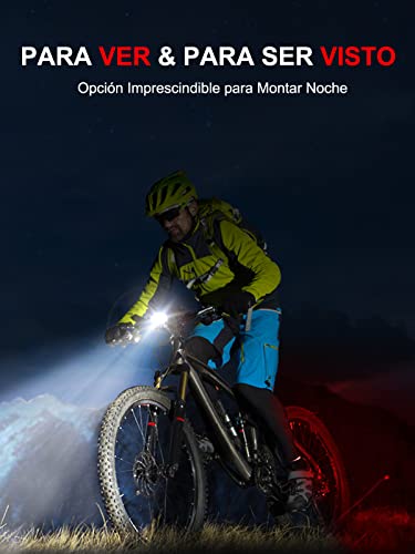 CIRYCASE Luz Bicicleta Potente LED, Luces Bicicleta Delantera y Trasera USB Recargable, 8+12 Iluminación Modos & IPX6 Impermeable Luz Bicicleta Delantera para Ciclismo de Montaña y Carretera - imagen 7