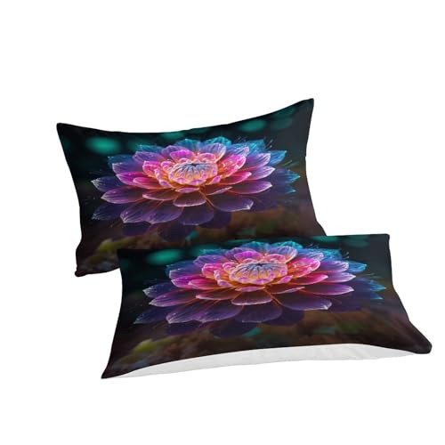 Sets de housses de couettes 3D fleurs microfibre douce super king 260x220 - 3
