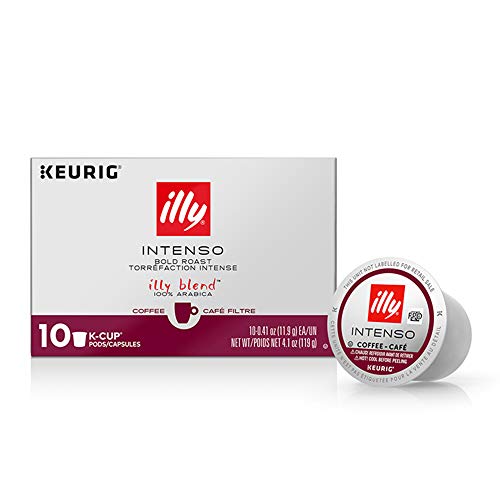 Illy Coffee, Intense & Robust, Intenso Dark Roast Coffee K-Cups, Made With 100% Arabica Coffee, All-Natural, No Preservatives, Coffee Pods For Keurig Coffee Machines, 10 K-Cup Pods (Pack Of 1) #TOP8