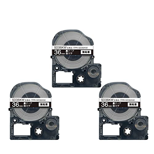 �L���O�W�� �p �e�v�� PRO 36mm �� ������ SD36KW �J���[���x�� ���S�� �݊��e�[�v 3�Z�b�g | KING JIM SR750/970/5900P SR-R980/7900P