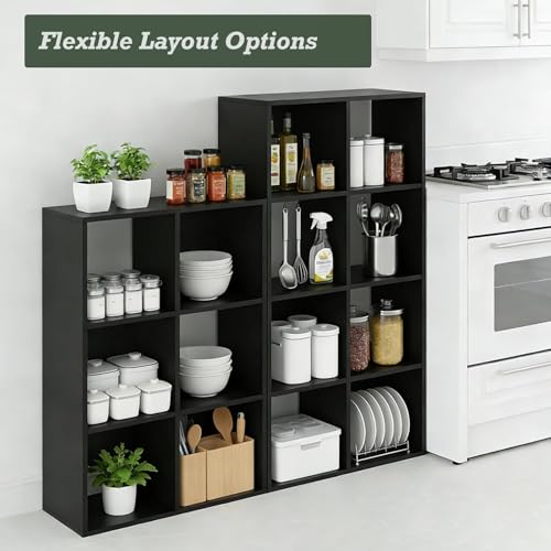 8-Cube-Storage-Organizer-Shelf-Open-Cube-Bookshelf-Reversible-Bookcase-Sturdy-Modern-Storage-for-Home-Office-Bedroom-Living-Room-Deep-Black