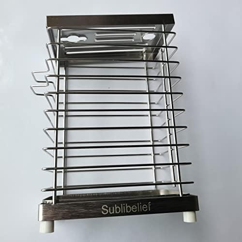 Sublibelief Knife Rests - Knife Block Holder Kitchen Stainless Steel Knife Organizer Storage Stand 8 Slots Top Hollow Iron Wire Different Size Shape Knife Sharpeners Scissors Kitchen