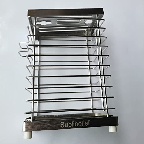 Sublibelief Knife Rests - Knife Block Holder Kitchen Stainless Steel Knife Organizer Storage Stand 8 Slots Top Hollow Iron Wire Different Size Shape Knife Sharpeners Scissors Kitchen #TOP2