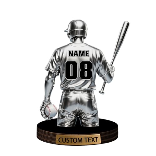 Personalized Baseball Trophy Decorative Sculpture Home