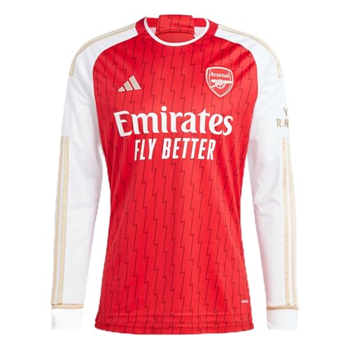 adidas Arsenal Home Long Sleeve Adult Jersey 2023/24 HZ2085 Better Scarlet/White